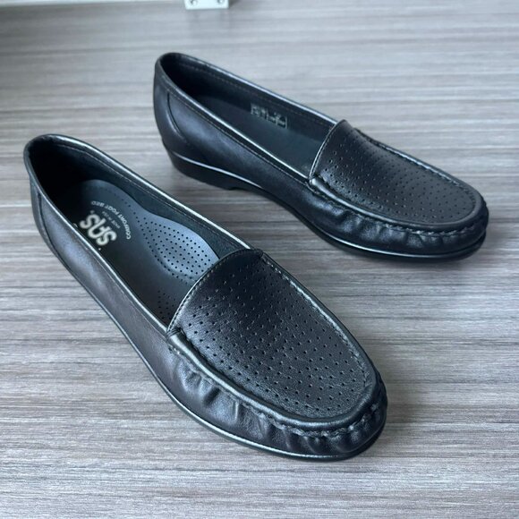 SAS Savvy Tripad Leather Loafers Shoes133 in Black - Picture 2 of 9